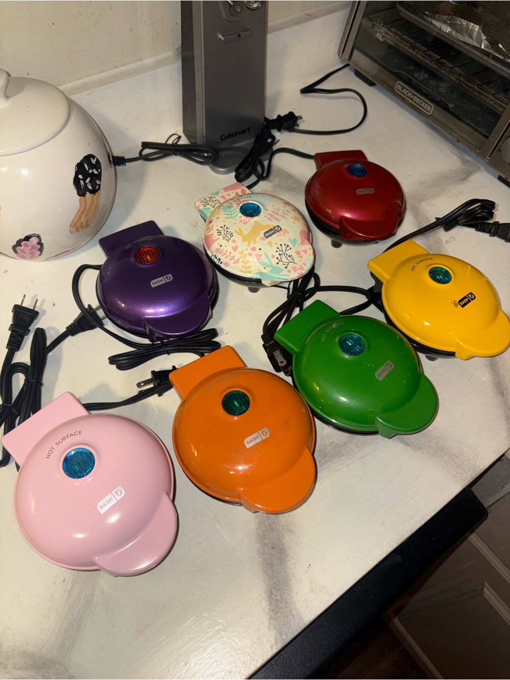 Dash Mini Electric Waffle/Pancake Makers - Assorted Colors - Picture 3 of 4